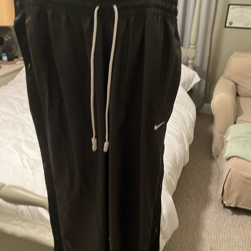 Nike Basketball Snap Tear Off Pants With White Drawstrings (Windbreaker)